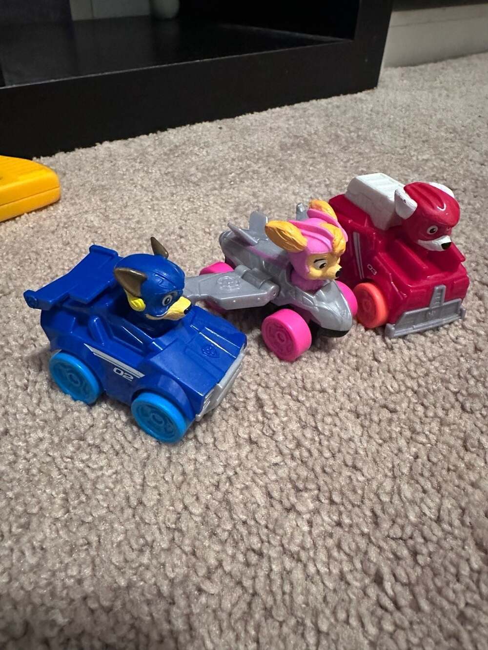 Paw Patrol The Mighty Movie Pup Squad Racers, Set of 3 Mini Vehicles (Chase, Sky